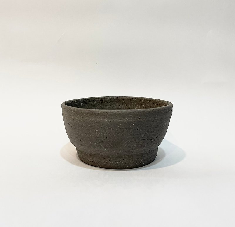 [Wuxi Studio] Wood-burning carbon stuffing technique bowl - Pottery & Ceramics - Pottery Black