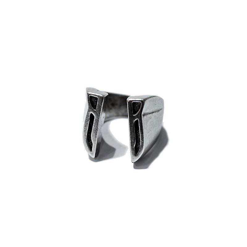 Recovery Double R Ring (Ancient Silver) - แหวนทั่วไป - โลหะ สีเงิน