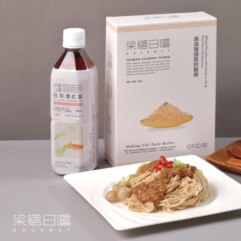 [Petty-Bourgeois Early Years Group] Liang Shan Daily Taste-Easy Mixed Noodles (1 Box) + Tea Drinks (1 Pack) - Noodles - Other Materials White