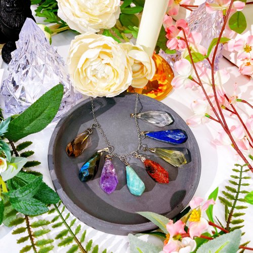 OLINA DESIGN歐林娜設計 靈擺項鍊第一專業品牌 天然水晶項鍊天使淚靈擺吊墜 能量療癒禮盒