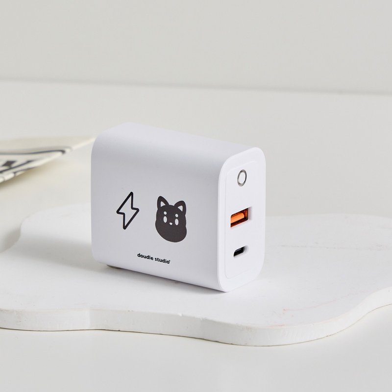 doudle studio豆豆表情USB3.0+PD20W雙孔充電器 - 科技小物 - 塑膠 多色