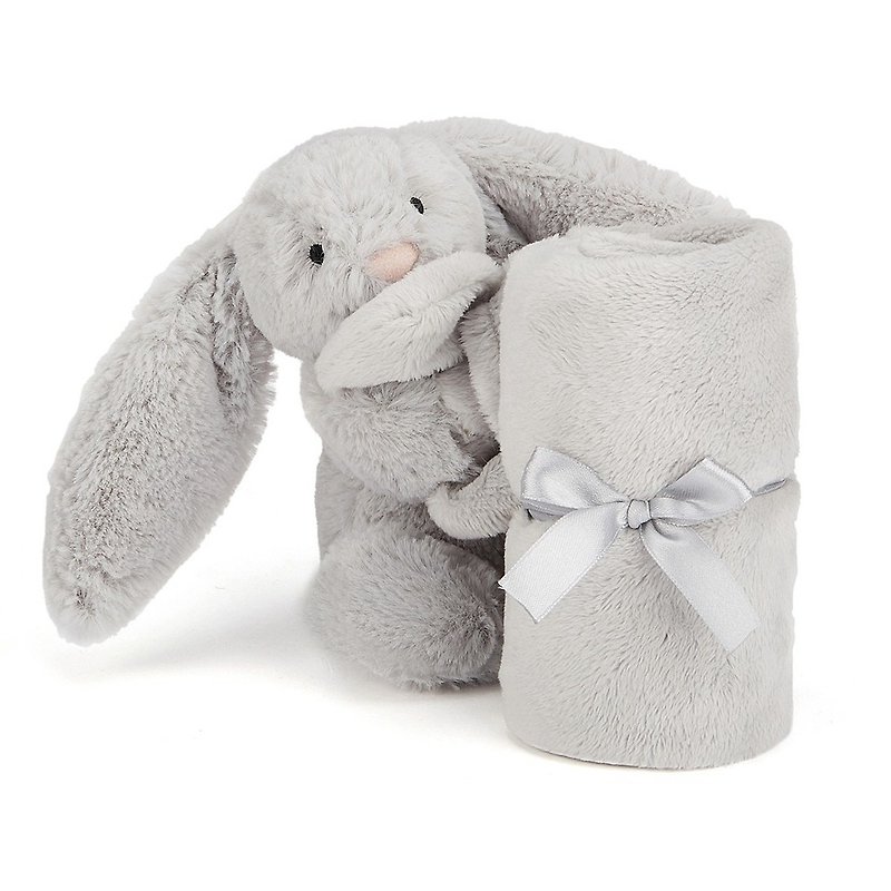 Jellycat Bashful Silver Bunny Soother - Bibs - Polyester Silver