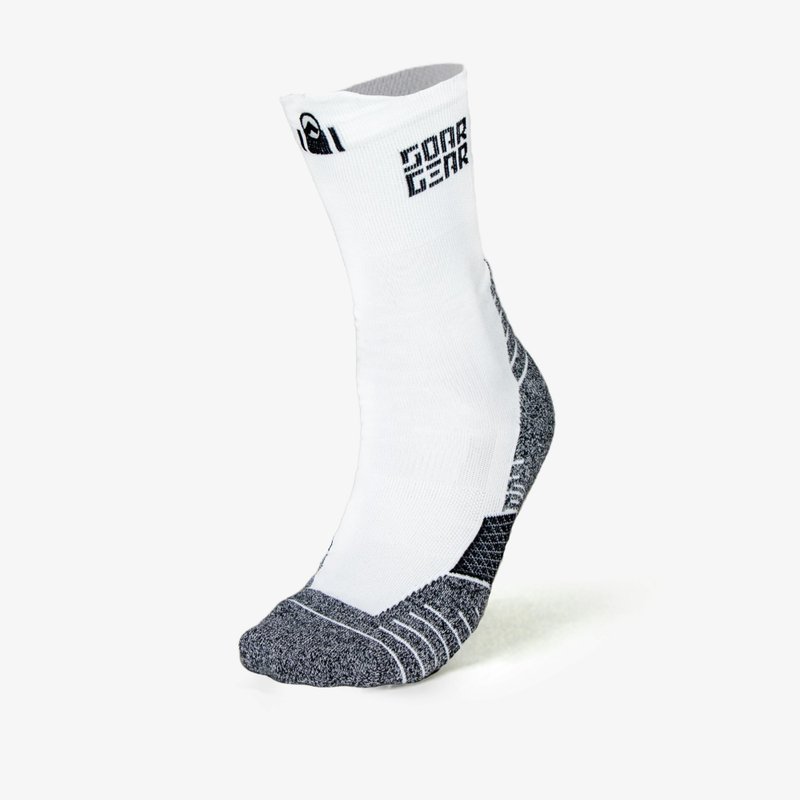 99.9% antibacterial and deodorizing. Permanent 8mm thick-soled sports socks-mid-calf socks-Elite - Socks - Cotton & Hemp White