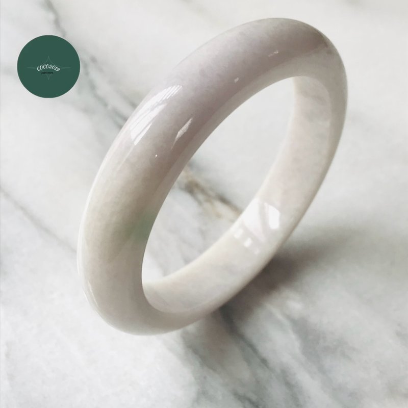 Jade Bangle  Rare  Myanmar Origin  55.2 mm - สร้อยข้อมือ - หยก สีม่วง