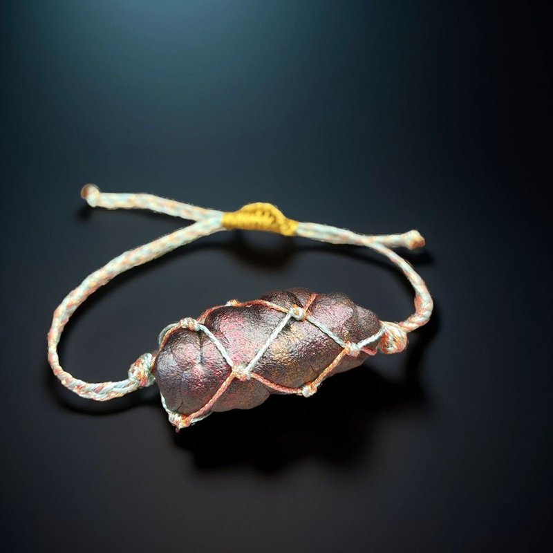 品種 頂級 大佛柱 力泥活石 手繩系列 招財 升運 冥想 改善氣場 - 手鍊/手環 - 寶石 粉紅色