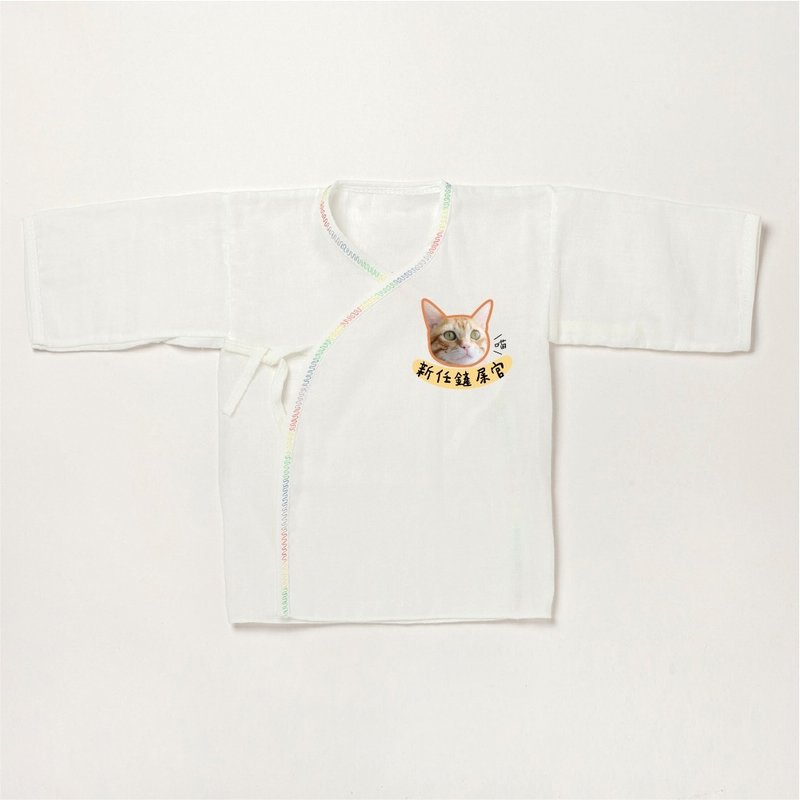4件組-貓奴客製化寶寶衣服。純棉嬰兒紗布衣-寶寶新生兒彌月禮物 - 男/女童裝 - 棉．麻 多色