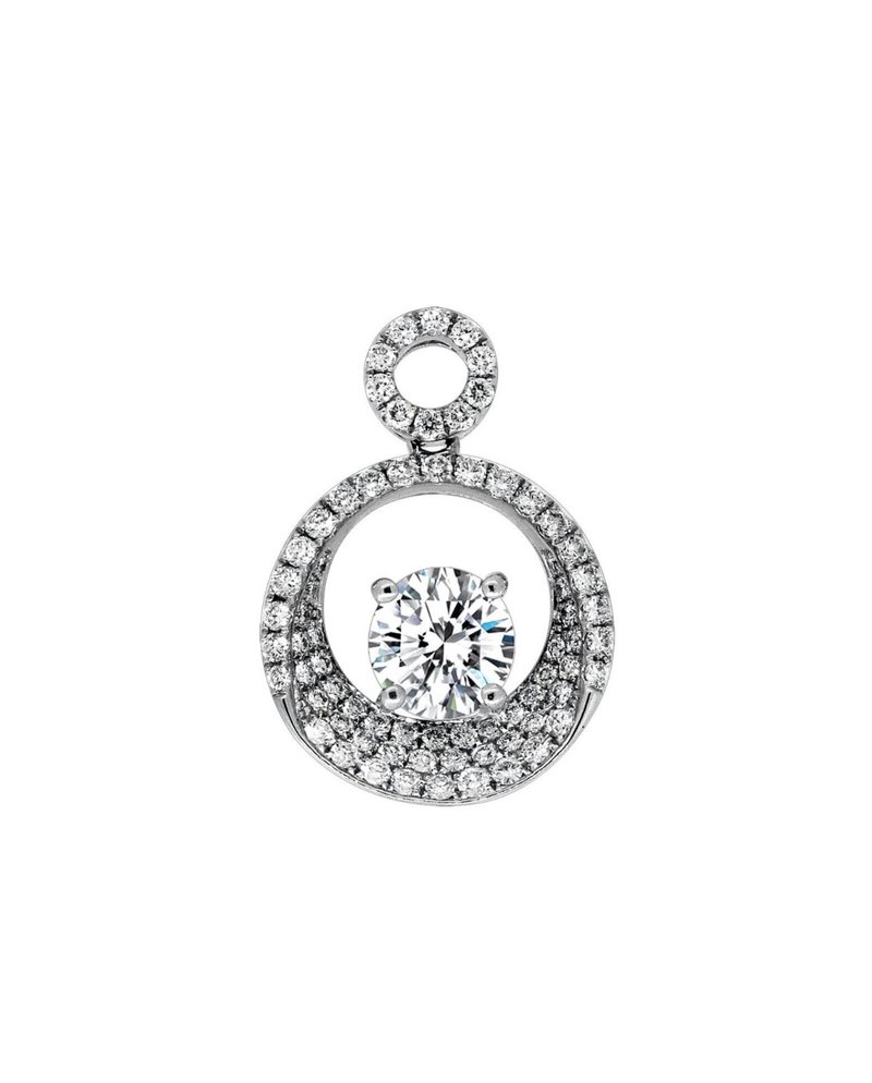 50 Points Diamond Pendant Natural South African Diamond 0.50 Carat 18K K750 Comes with 925 Sterling Silver Chain - Necklaces - Diamond 