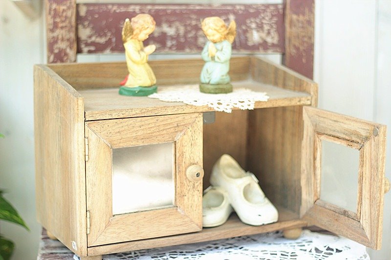 【Good day fetus】 day miscellaneous zakka wood double double open counter - กล่องเก็บของ - ไม้ สีนำ้ตาล