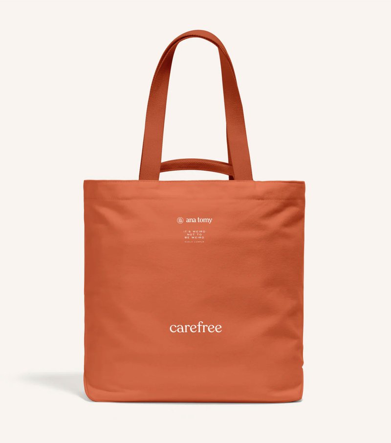 [Customized Gift] 16 oz Book Tote Heavy Canvas Tote Book Bag Orange - กระเป๋าถือ - ผ้าฝ้าย/ผ้าลินิน 