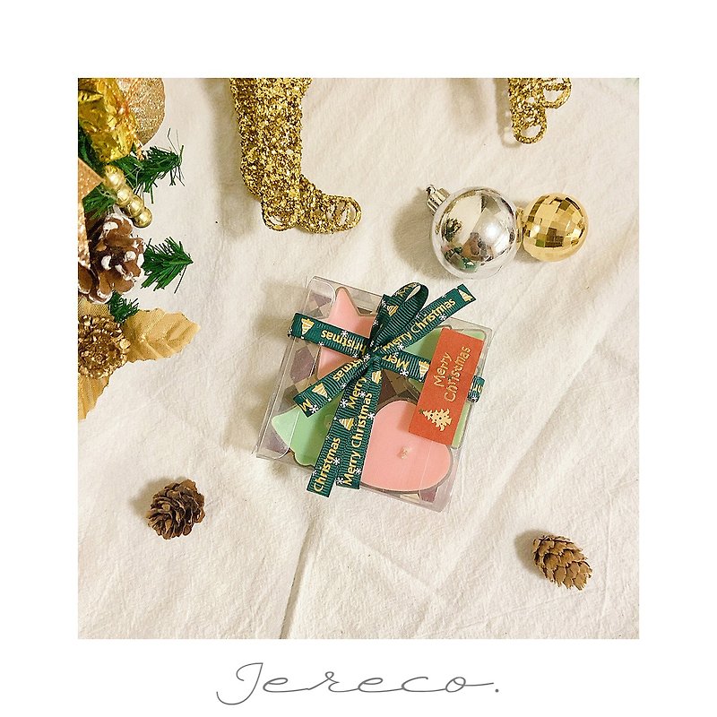 Jereco.Christmas limited tea candle four into a box - เทียน/เชิงเทียน - วัสดุอื่นๆ สีกากี