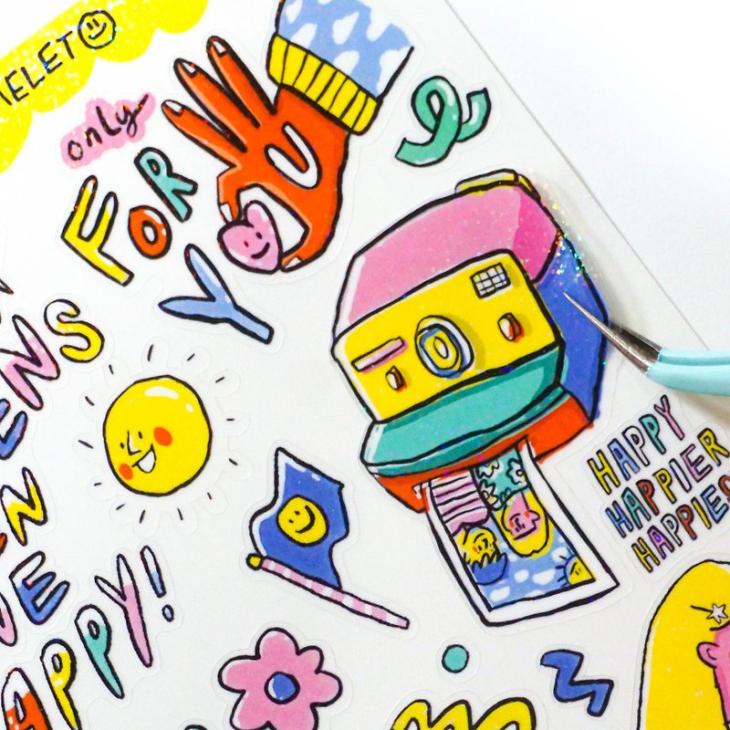 ART HAPPENS STICKER PAD - Stickers - Paper Multicolor