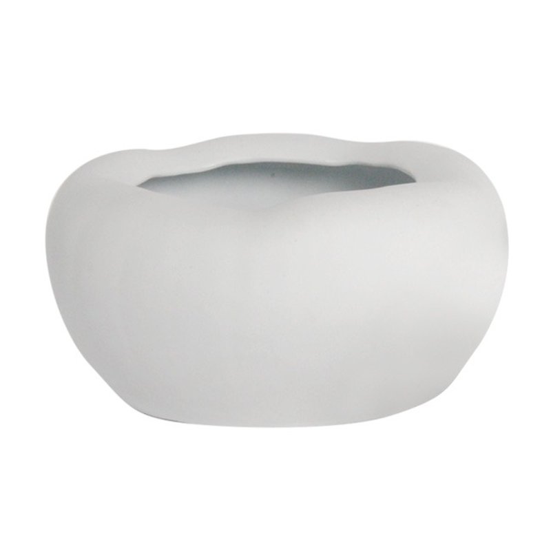 D&M│CROOVE rounded basin - Plants - Porcelain White