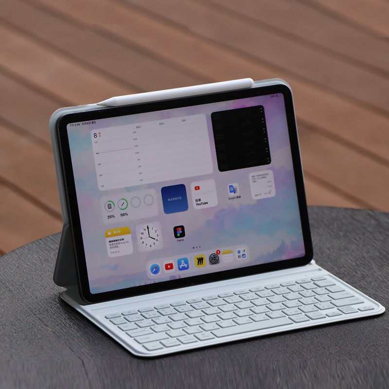 【eiP】Apple iPadに適したMaglite軽量磁気iPadキーボード発音記号 - その他 - 合皮 ホワイト