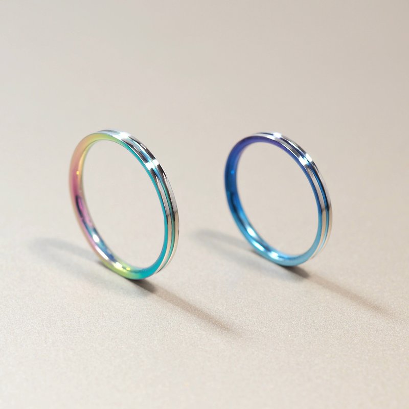 Pure titanium ring determination - แหวนทั่วไป - โลหะ หลากหลายสี