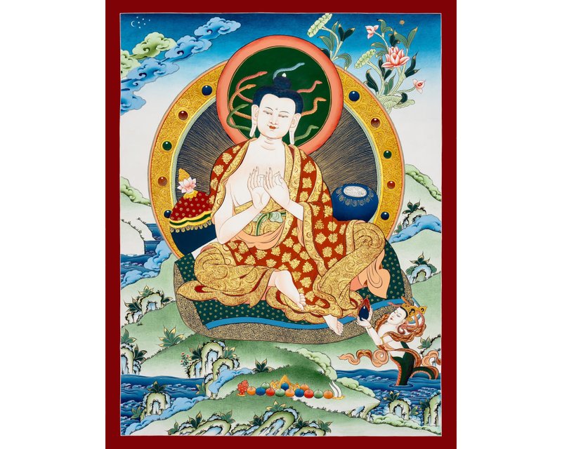 Nagarjuna Buddha Thangka Art: Tranquility in Traditional Craftsmanship ...