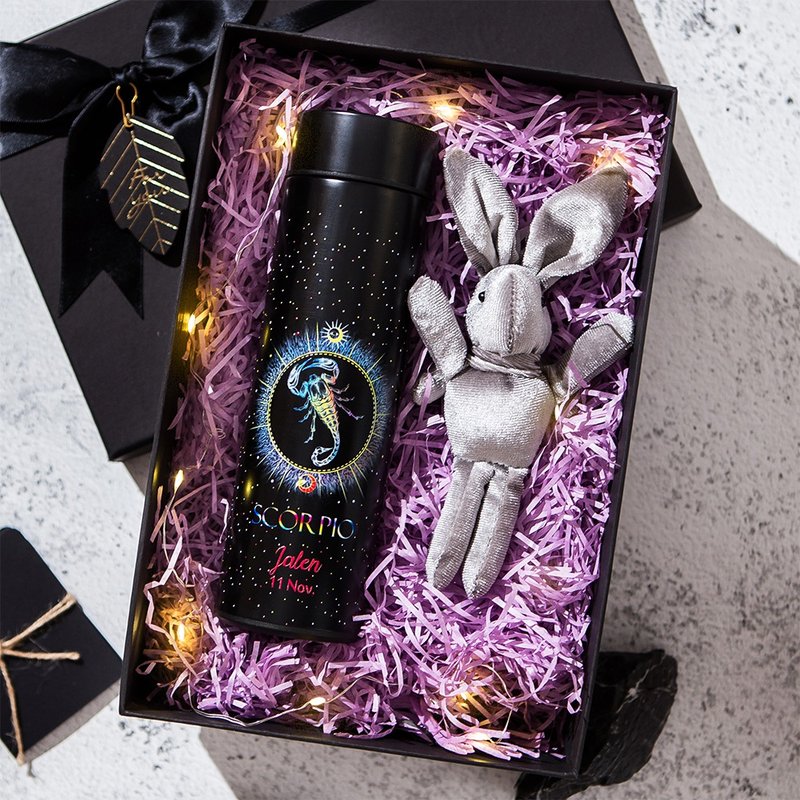 【客製禮盒】十二星座生日客製智能溫度濾茶保溫杯 生日 聖誕送禮 - 保溫瓶/保溫杯 - 不鏽鋼 多色