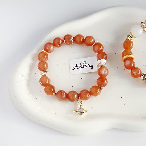 Amelia Jewelry Amelia Jewelry丨木星丨高品金沙太陽石橙月光原創設計手鍊