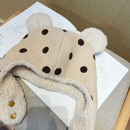 Lianne baby 梨安手工嬰兒禮物 彌月禮 新生兒見面禮 周歲禮 波霸珍珠奶茶 燈芯絨手工保暖羊羔絨寶寶飛行帽 保暖帽 嬰兒帽