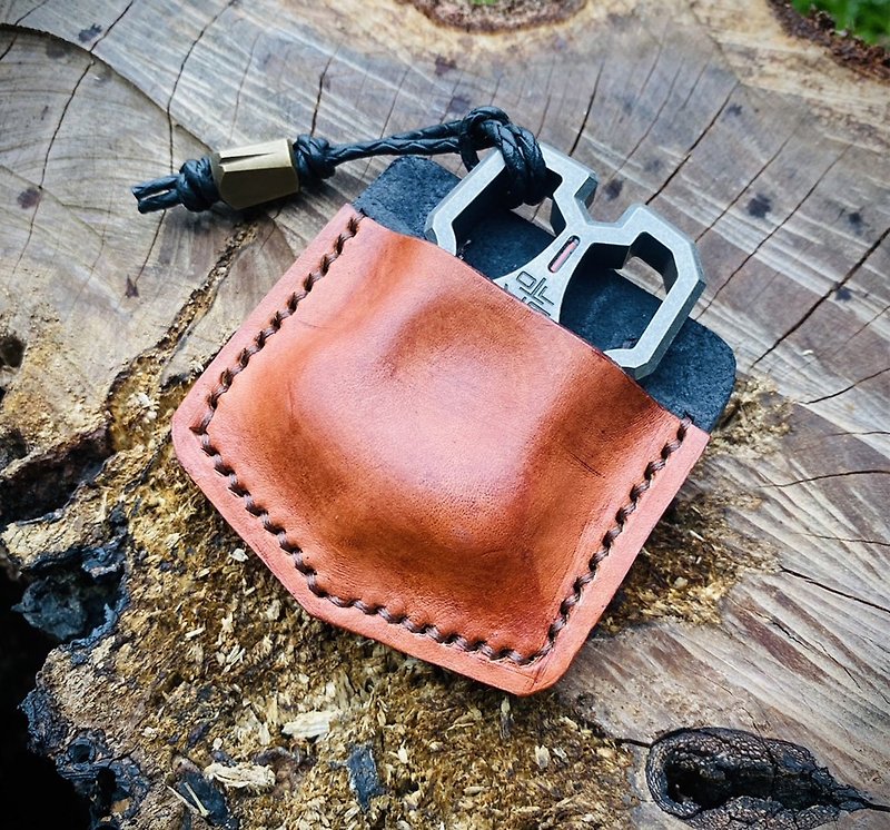 [Customized model] MITO titanium breaker storage leather case TYPE 02 (with back clip)/break tool not included - Leather Goods - Genuine Leather Orange