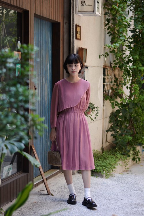 Fenyu | Vintage long-sleeved dress - Shop Shima One Piece