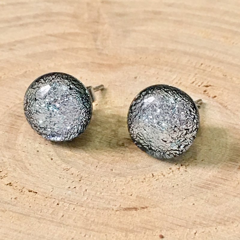 Silver Jewelry Glazed Earrings - ต่างหู - แก้ว สีเงิน