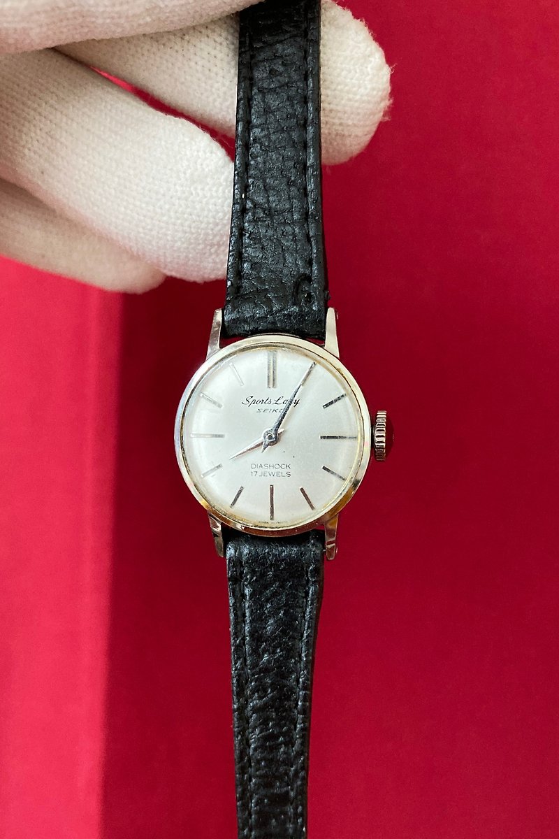 SEIKO SPORTS LADY DIASHOCK 17JEWELS 手動上鍊機械錶 古董錶 - 女裝錶 - 其他材質 銀色