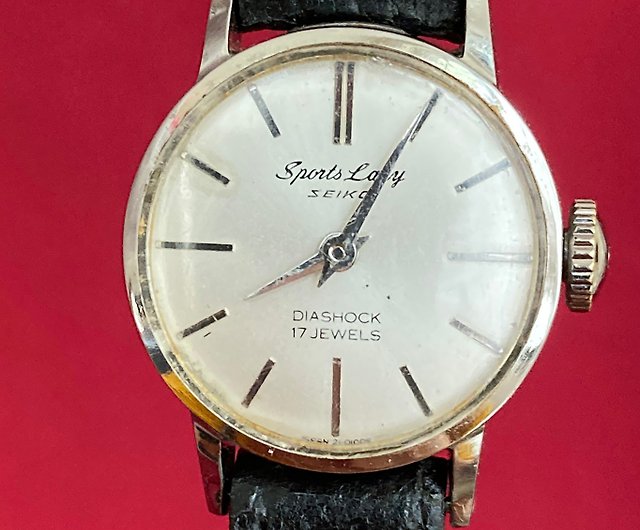 SEIKO SPORTS LADY DIASHOCK17JEWELS手巻き機械式時計アンティーク時計