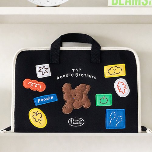 Brunch Brother Poodle Embroidered 13-inch Computer Bag