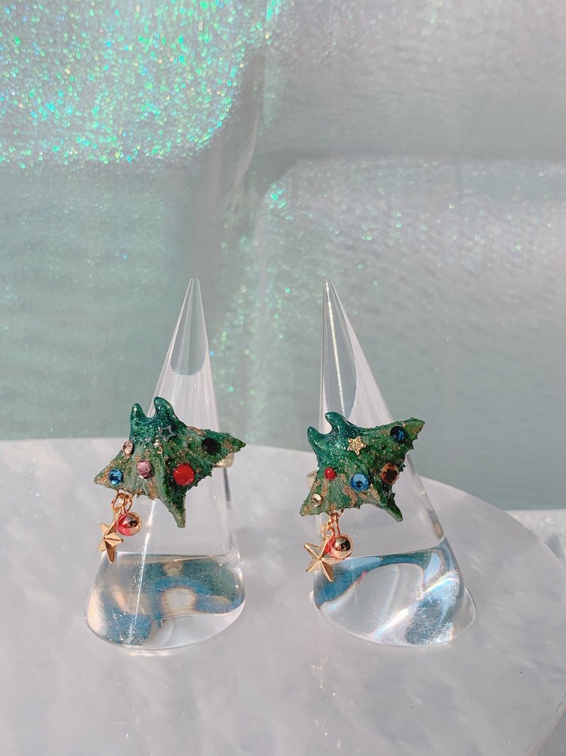 [Christmas Limited] Christmas Tree Stingray-Specimen Ring - แหวนทั่วไป - เรซิน สีเขียว