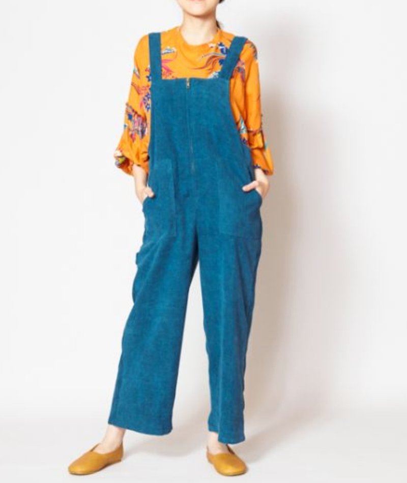 [Hot Pre-Order] Corduroy Hanging Bandwidth Pants JCZ-8911 - Overalls & Jumpsuits - Other Man-Made Fibers 