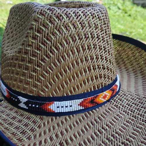 White Bird gallery of exquisite jewelry from Halyna Nalyvaiko Hat bands for western hats Beaded ribbon for a hat Hat band Hat bands for men Ha
