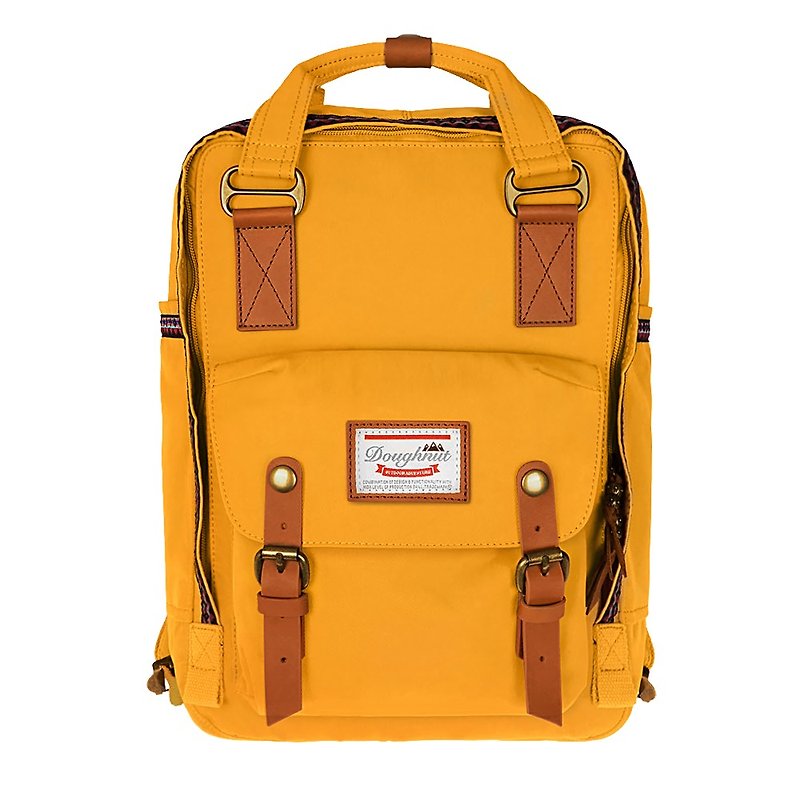 Doughnut Waterproof Macaron Backpack - Orange Fruit Yellow - กระเป๋าเป้สะพายหลัง - ไฟเบอร์อื่นๆ สีเหลือง
