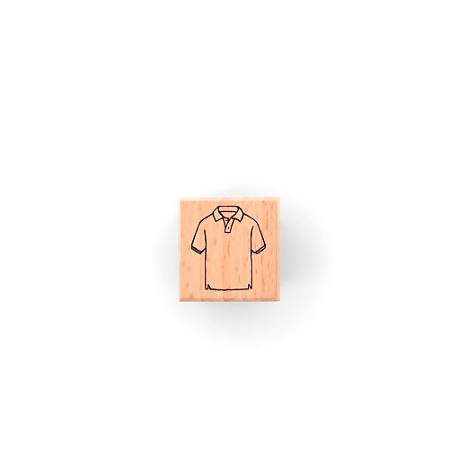 直物生活文具 試衣章 Trying on Stamp－C013短袖POLO衫