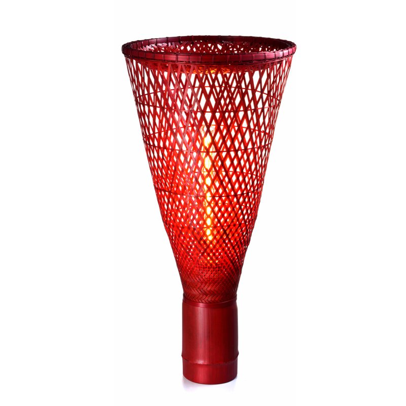 Lou Lamp L - Lighting - Bamboo Red