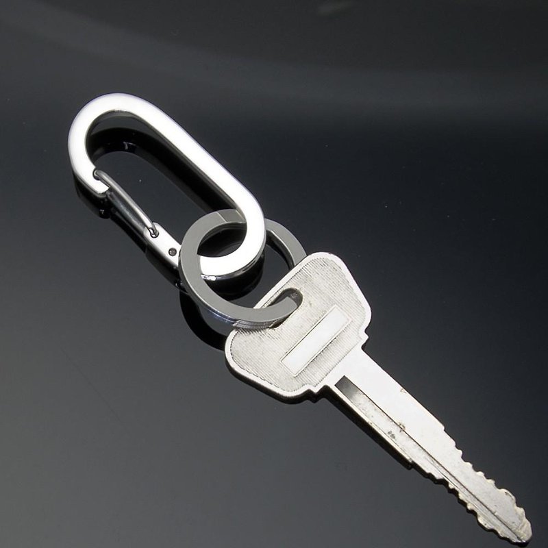 Carabiner Silver Key Ring [POSITION] LLK-001sv1 [Free Shipping] - ที่ห้อยกุญแจ - โลหะ 