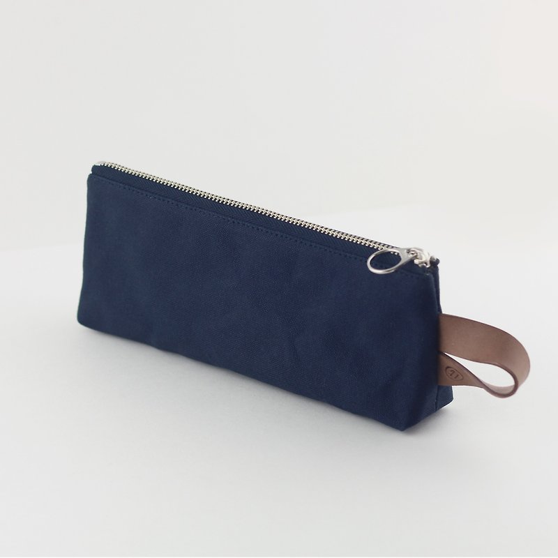 収納袋/筆箱/化粧品袋 - プルシアンブルー - ペンケース・筆箱 - その他の素材 ブルー
