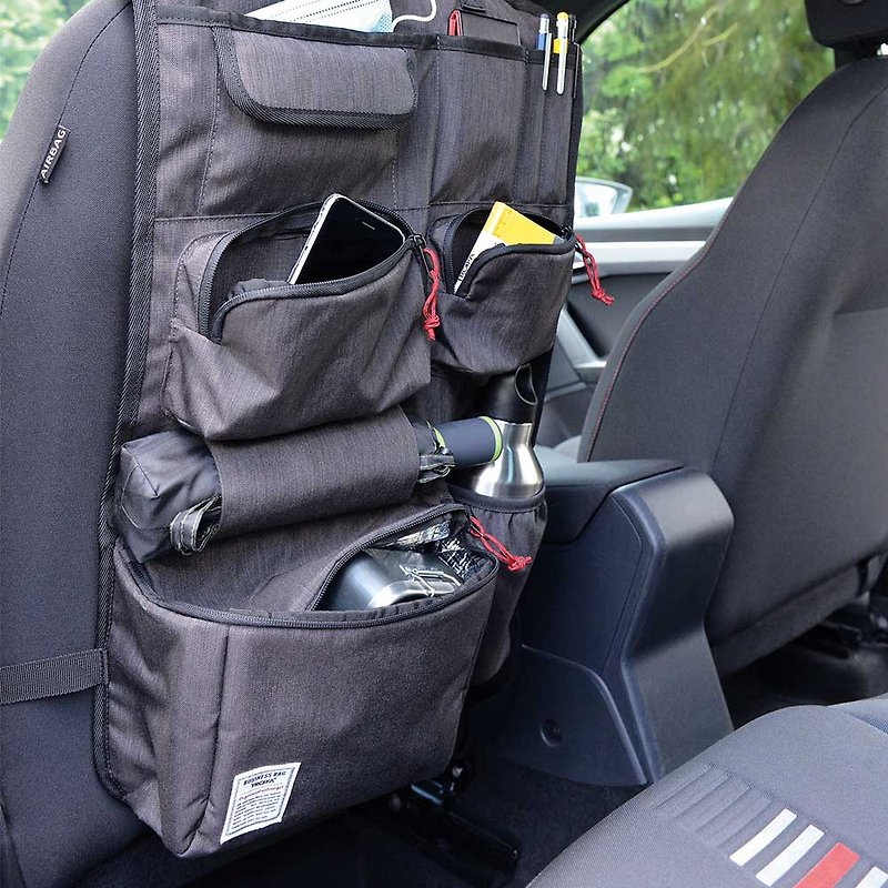 Car back seat organizer BUSINESS CAR ORGANIZER - กระเป๋าเครื่องสำอาง - เส้นใยสังเคราะห์ สีเทา