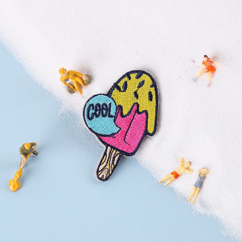 Embroidered Brooch - Popsicle - Brooches - Thread 