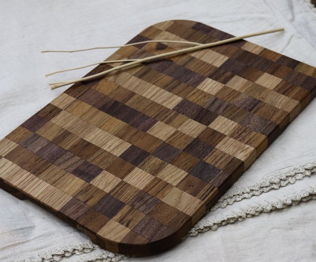 Checkerboard Acacia Wood Cutting Board