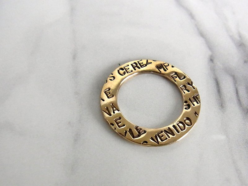 【Order Production】 Ring of poetry / brass - General Rings - Other Metals Gold