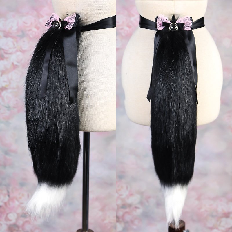 Black Fox Tail - 皮帶/腰帶 - 其他材質 黑色