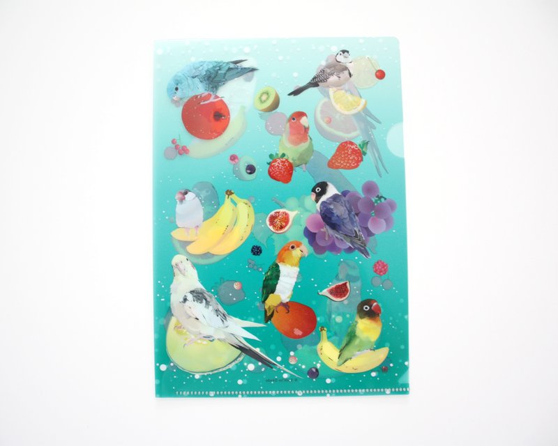 Clear File A5 Size Fruit Soda - Folders & Binders - Plastic Blue