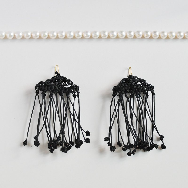 Elegy1 - Earrings & Clip-ons - Other Materials Black