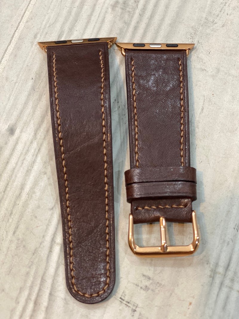 Apple Watch strap 42/44 (Italy imported meteorite leather) - สายนาฬิกา - หนังแท้ 