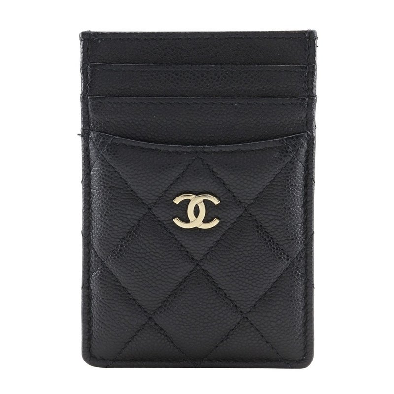 【日本直送】シャネル CHANEL マトラッセ カードケース ゴールド金具 ココマーク AP3595 ×キャビンスキン 黒 レディース【中古】 - 名片夾/名片盒 - 真皮 黑色
