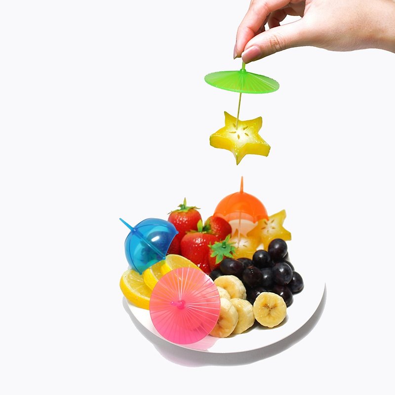 桔禾創意 小傘派對叉 - 餐具/刀叉湯匙 - 塑膠 