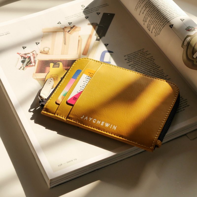 財布 Flat Wallet - Mustard Yellow (マスタードイエロー) - 財布 - 革 イエロー