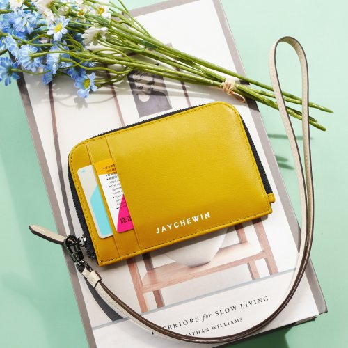 JAYCHEWIN 泰國包 錢包短夾 錢包 Flat Wallet 短皮夾 - Mustard Yellow 黃 皮夾