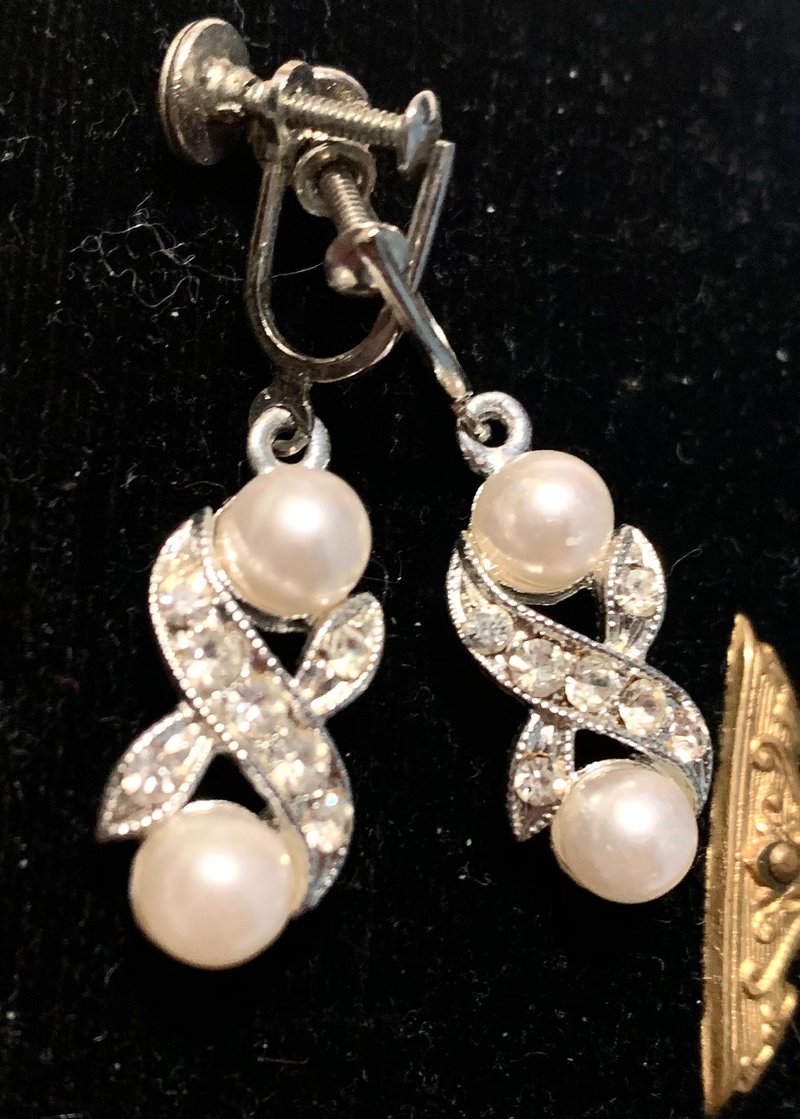 vintage 8 word ear clip - Earrings & Clip-ons - Other Metals White