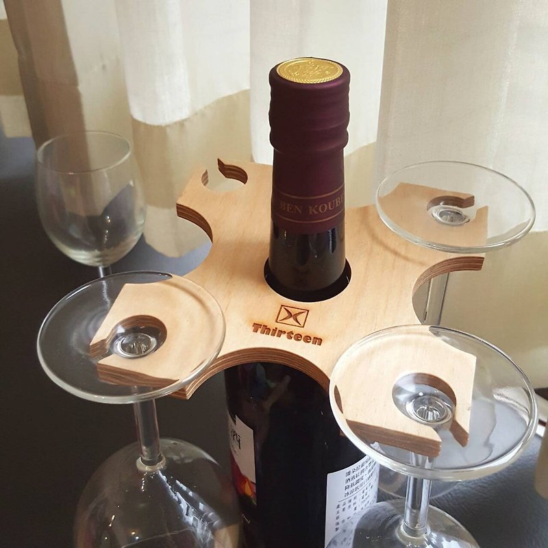 WG stand wine glass holder / wine glass - Storage - Wood Gold